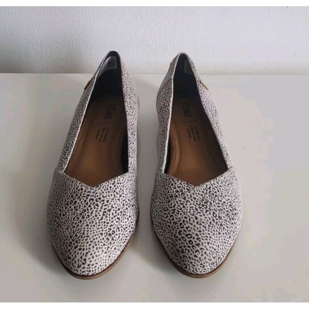 Toms Julie Macadamia Women's Mini Cheetah Print Suede Flat Slip On Loafers Sz 6